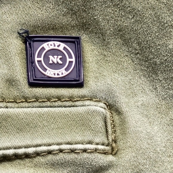 NUKUTAVAKE Boys Slim Jeans Green Chino Denim Size 16 Stretch Adjustable Waist - Picture 9 of 9